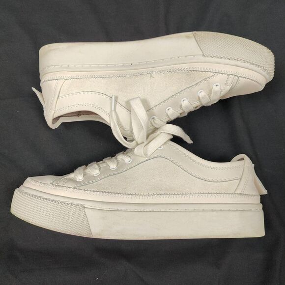 ♡ Allsaints ♡ Milla Leather and Suede Platform Sneakers - Picture 4 of 8